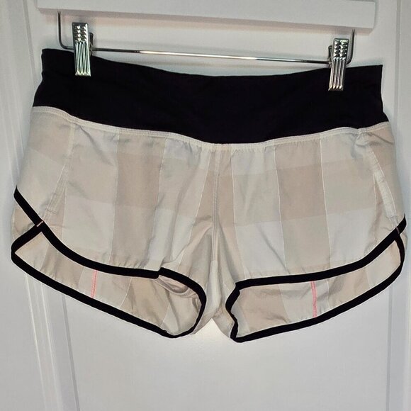 Lululemon Run: Speed Short 2.5" - 6 Gros Gingham Dune / Black - Picture 3 of 6